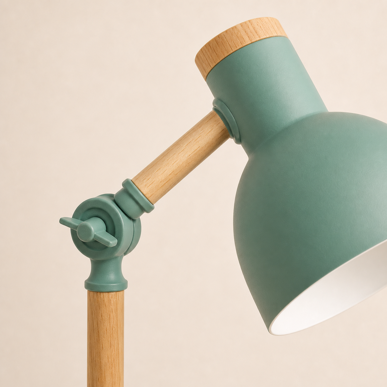 Wood Turn-Head Table Lamp