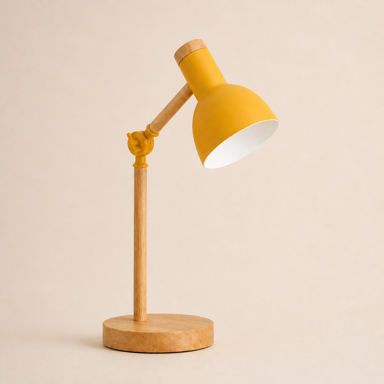 Wood Turn-Head Table Lamp