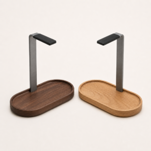 Solid Wood Headphone Stand — Walnut or Oak
