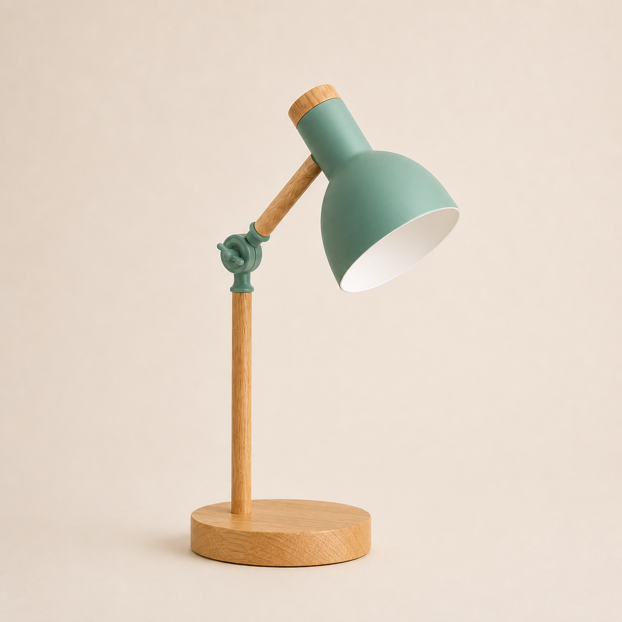 Wood Turn-Head Table Lamp