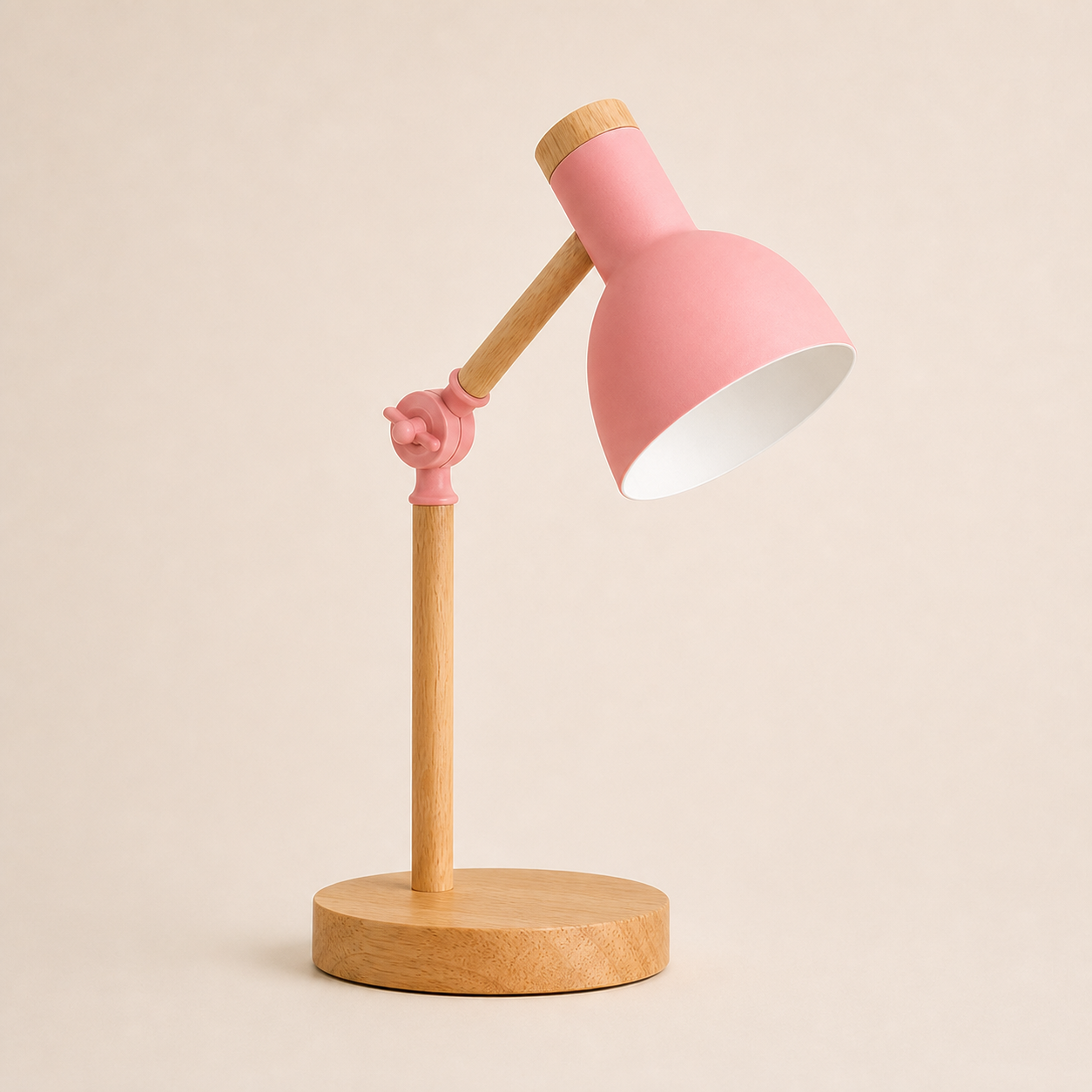 Wood Turn-Head Table Lamp