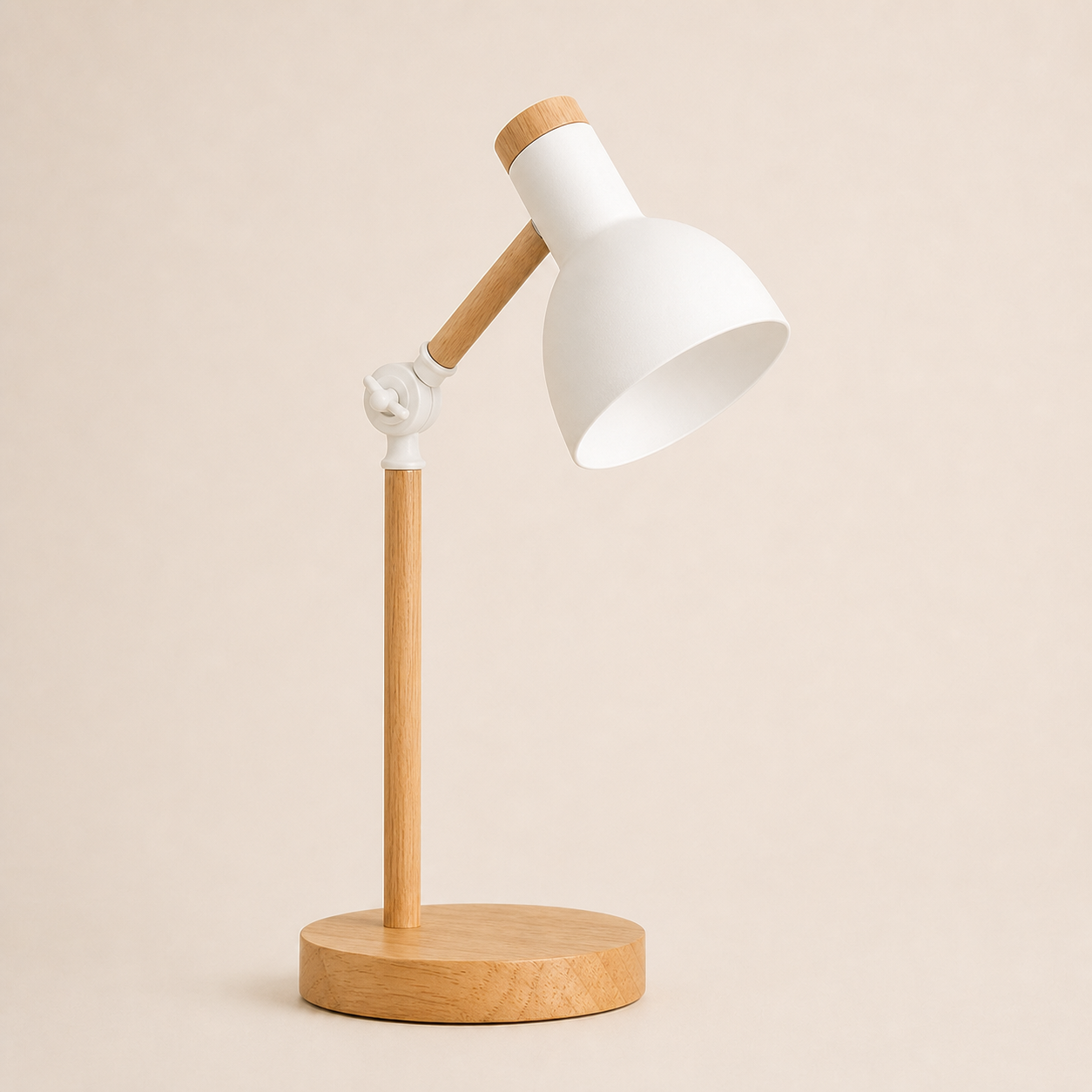 Wood Turn-Head Table Lamp