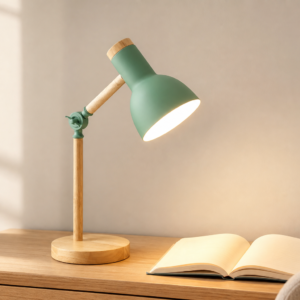 Wood Turn-Head Table Lamp